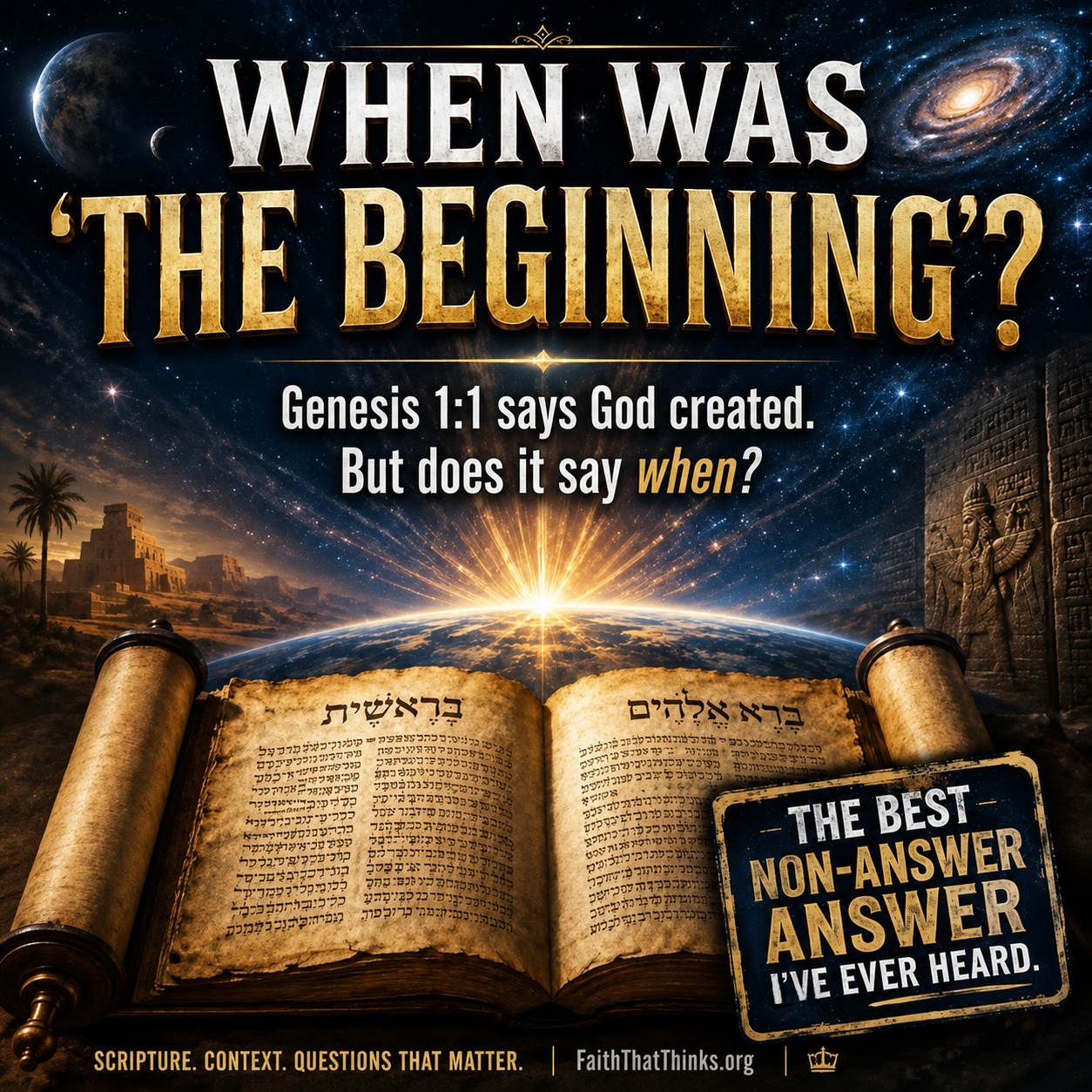 When Was ‘The Beginning’? Genesis 1:1 says God created—but does it say when?